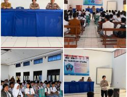 Kasat Lantas Polres Sangihe Sosialisasikan Tertib Berlalu Lintas di SMK Negeri Tabukan Utara
