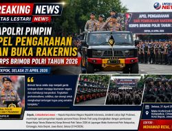 Kapolri Pimpin Apel dan Buka Rakernis Korps Brimob Polri Tahun 2026