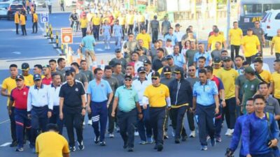 Perkuat Soliditas, TNI-Polri dan Forkopimda Sulut Gelar Olahraga Bersama di Megamas Manado